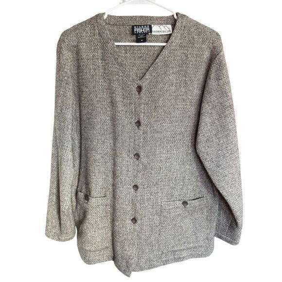 Vtg 80's Eileen Fisher Winston Wool Jacket Sz M Quiet Luxury Retro - Picture 1 of 6